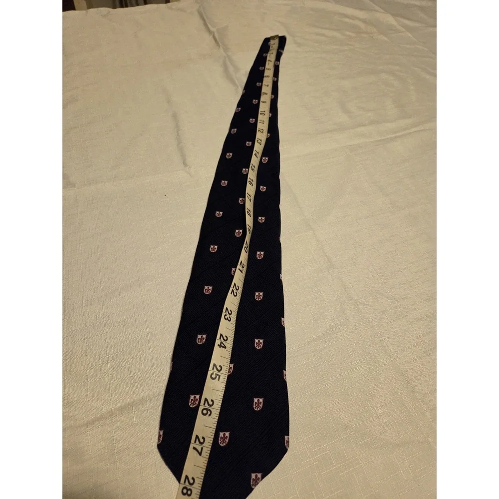 Vintage Ben Simons Crest Motif Tie, Historical Menswear Retailer